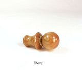 Cherry Wood Lamp Finial Ball 3 Handmade by Picinae Studios