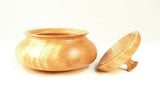 Wooden Sugar Bowl with Lid in Curly Maple Handmade by Picinae Studios
