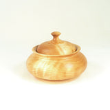 Traditional Wooden Sugar Bowl in Curly Maple Handmade by Picinae Studios