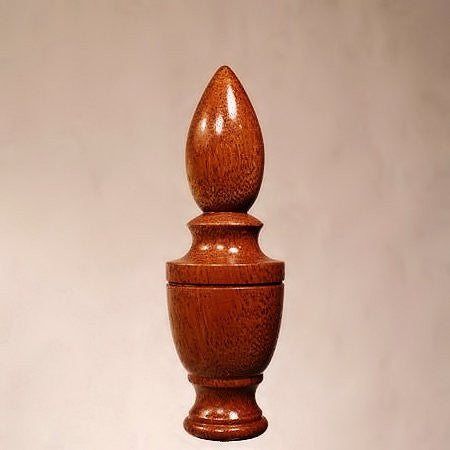 Wooden Lamp Finial Mahogany Spires 1