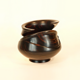 Specialty Wooden Bowl in Mun Ebony handmade by Picinae Studios