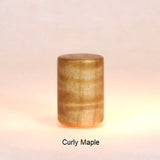 Lamp Finial Drum 2 Curly Maple Wood