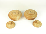 Custom Sugar Bowls 01106 & 01107 for Sherwood, Pattern 4A in Curly Maple