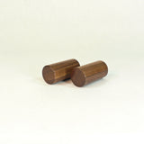 Tall wooden lamp finials in black walnut by Picinae Studios
