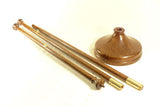 Processional Banner Pole Medium Brown Handmade in Oak With Turned Wooden Stand By Picinae Studios