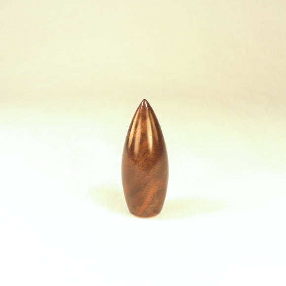 Special Lamp Finial, Dart 2 in Figured Black Walnut & Brass with Tung Oil Finish