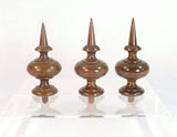 Custom Clock Finials for John, Matching Pair In Black Walnut, Reproductions