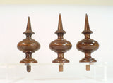 Custom Clock Finials for John, Matching Pair In Black Walnut, Reproductions