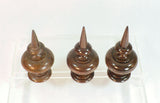 Custom Clock Finials for John, Matching Pair In Black Walnut, Reproductions