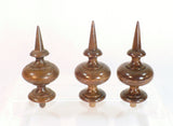 Custom Clock Finials for John, Matching Pair In Black Walnut, Reproductions