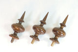 Custom Clock Finials for John, Matching Pair In Black Walnut, Reproductions