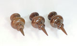Custom Clock Finials for John, Matching Pair In Black Walnut, Reproductions
