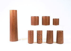Custom Lamp Neck & Finials In Black Walnut