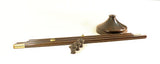 Church Banner Poles Handmade in Red Oak With Stained Finish Solid Brass Hardware Hook and Eye Hanger Removable Finials Brass Screw Joints Turned Wooden Stand By Picinae Studios