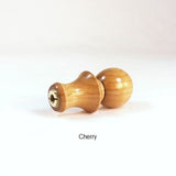 Cherry Wood Lamp Finial Ball 3 Handmade by Picinae Studios