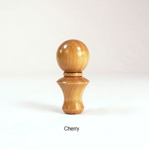 Cherry Wood Lamp Finial Ball 3 Handmade by Picinae Studios