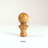 Cherry Wood Lamp Finial Ball 3 Handmade by Picinae Studios