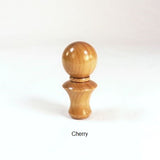 Cherry Wood Lamp Finial Ball 3 Handmade by Picinae Studios