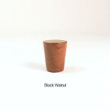 Wooden Lamp Finial Black Walnut Handmade by Picinae Studios Taper 1
