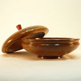 Wood Bowl With Lid Curly Maple Bloodwood Orb Style 4