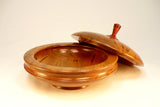 Wood Bowl With Lid Orb 2 Spalted Curly Maple Bloodwood