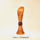 Wooden Lamp Finials Beaded Crescents Cherry Purpleheart