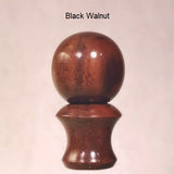 Wood Lamp Finial Ball Pattern 2 in Black Walnut