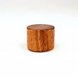 Wooden Lamp Finial Drum 10 Black Walnut Dark and Light