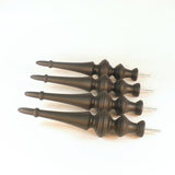 Tall Wooden Bed Post Finials Handmade With Matte Black Finish