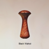 Lamp Shade Finial Bow Pattern 4 Black Walnut Wood