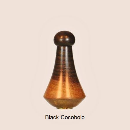 Lamp Shade Finial Button 6 Black Cocobolo Wood