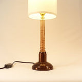 Handmade Wooden Candlestick Lamp Black Walnut Curly Maple