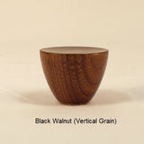Wooden Lamp Finial Cup 5 Black Walnut