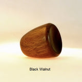 Wood Lamp Finial Cup 6 Black Walnut