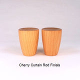 Custom Curtain Rod Finials Handmade In Cherry