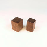 Custom Lamp Finials for Joe, Two Different Sized Square Patterns In Black Walnut