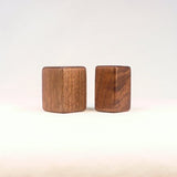 Custom Lamp Finials for Joe, Two Different Sized Square Patterns In Black Walnut