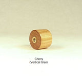 Lamp Shade Finial Cherry Wood Drum Shape Handmade by Picinae Studios