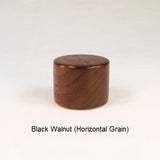 Wooden Lamp Finial Drum 5 Black Walnut