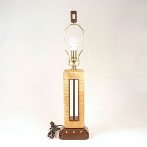 Maple Black Walnut Table Lamp Handmade by Picinae Studios