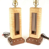 Bedroom Lamps in Maple and Walnut by Picinae Studios