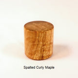 Lamp Finial Drum 9 Spalted Curly Maple Wood