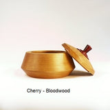 Wooden Sugar Bowl 5 in Cherry and Bloodwood