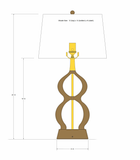 Desktop MCM Serpentine Lamp Handmade by Picinae Studios