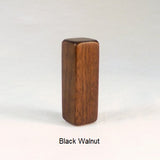 Wood Lamp Finial Square 1 Black Walnut