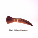 Wooden Lamp Finials Striped Crescents Black Walnut Mahogany