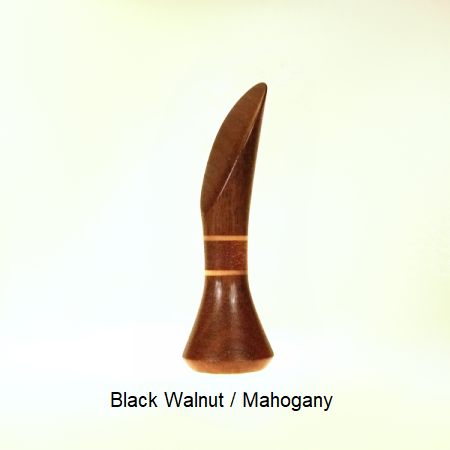 Wooden Lamp Finials Striped Crescents Black Walnut Mahogany