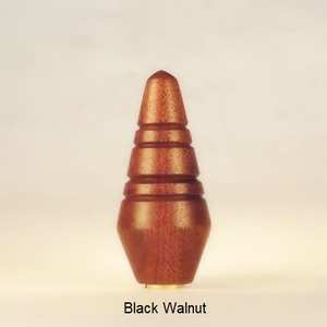 Wood Lamp Finial Black Walnut Taper 6