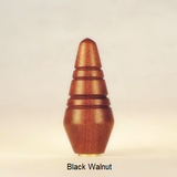 Wood Lamp Finial Black Walnut Taper 6