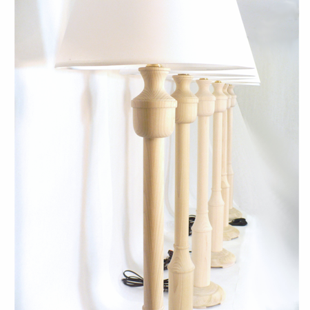 Custom Handmade Wooden Table Lamps by Picinae Studios 
